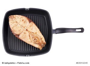 Grilled piece of the big fish.
